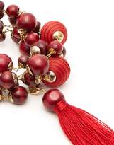 Thumbnail for your product : Rosantica By Michela Panero - Colonia Bead And Tassel Wrap Bracelet - Womens - Red