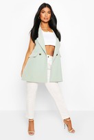 Thumbnail for your product : boohoo Petite Double Breasted Sleeveless Blazer