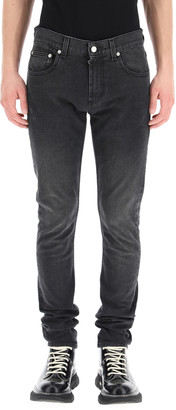 Alexander McQueen Slim Jeans With Logo Embroidery