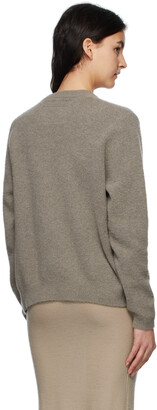 Frenckenberger Taupe DJ Hell Edition Cashmere Bomber Cardigan
