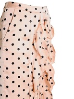 Thumbnail for your product : Sonia Rykiel Polka Dot Ruffled Techno Satin Skirt