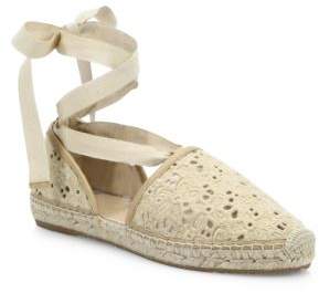 Jimmy Choo Dolphin Lace-Up Espadrille Flats