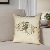 Thumbnail for your product : Red Barrel Studio Venezia Vintage Bird Outdoor Throw Pillow
