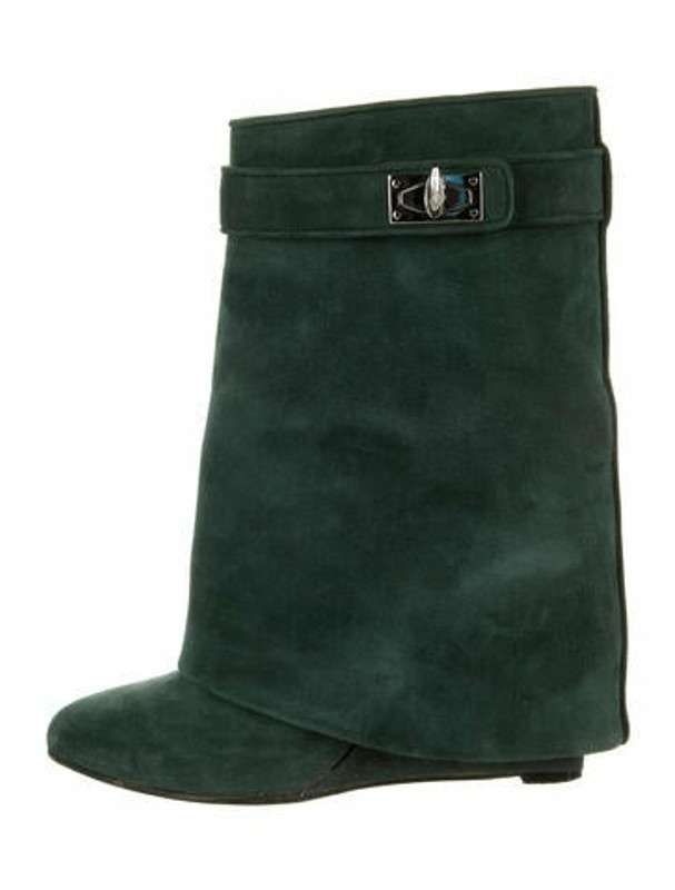 Givenchy Suede Boots Green - ShopStyle
