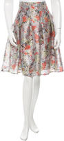 Thumbnail for your product : Erdem Silk-Blend Knee-Length Skirt