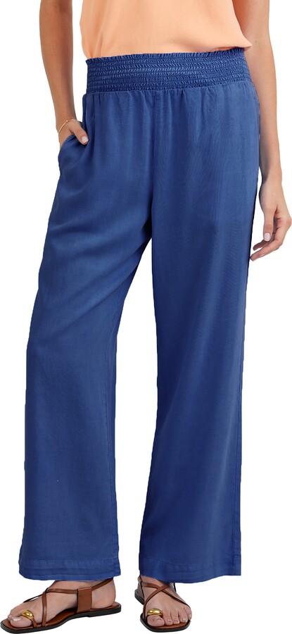 Bella Dahl Smock Waist Wide Leg Pants