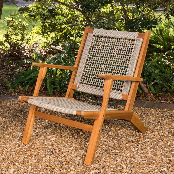 Ultimate Patio Crewview Woven Rope Club Chair in Natural by