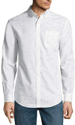 ST. JOHN'S BAY Mens Long Sleeve Button-Front Shirt