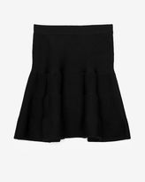 Thumbnail for your product : Intermix Exclusive For Fit & Flare Ribbed Seam Inset Skirt