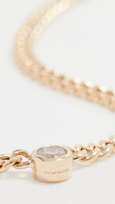 The Last Line Diamond Curb Necklace with Bezel Set Diamond