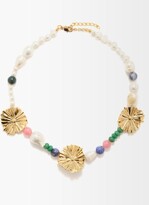 Thumbnail for your product : By Alona Kaia Pearl, Bead & 18kt Gold-plated Necklace
