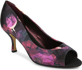 Thumbnail for your product : Nine West Quinty2 printed peep-tie court shoes