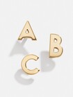 BaubleBar Demi-Fine Single 14K Solid Gold Initial Earring - Gold