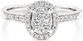 Thumbnail for your product : Beaverbrooks Platinum Diamond Cluster Ring