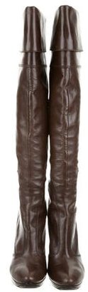 CNC Costume National Leather Over-The-Knee Boots