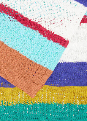 Mixed-Stripe Knit Scarf