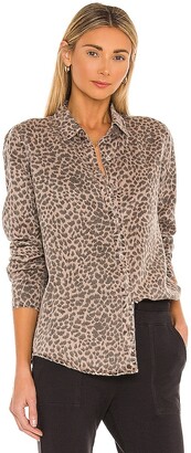 Monrow Mini Leopard Basic Shirt