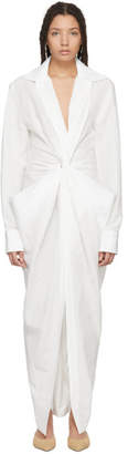 Jacquemus White La Robe Bolso Longue Dress