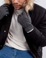 Thumbnail for your product : Jack and Jones Leather And Wool Gloves