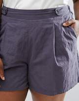 Thumbnail for your product : ASOS Curve Pleated Linen Culotte Shorts