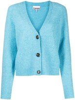 Thumbnail for your product : Ganni Ribbed-Knit Wool Cardigan