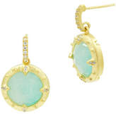 Thumbnail for your product : Freida Rothman Petite Circle Drop Earrings, Golden/Turquoise