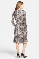 Thumbnail for your product : Donna Morgan Snakeskin Print Faux Wrap Jersey Dress
