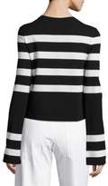 Thumbnail for your product : Calvin Klein Collection Karter Striped Long-Sleeve Top