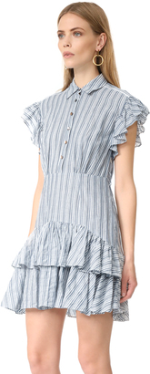 Rebecca Taylor Short Sleeve Stripe Dress