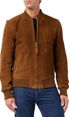 Mens Clothing Jackets Leather jackets for Men Replay M8247 .000.84399 Leather Jacket in 55 Khaki Green Green 