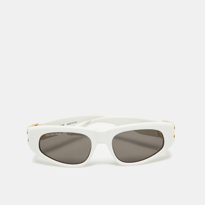 Balenciaga White/Black BB0095S Dynasty Cat Eye Sunglasses