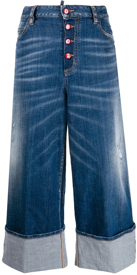 DSQUARED2 Wide-Leg Jeans - ShopStyle image.