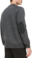 Thumbnail for your product : Alexander Wang Donegal Cashmere-Blend Crewneck Sweater, Charcoal