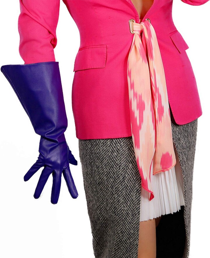 DooWay Women Faux Leather Evening Dress Gloves Unlined Supple Faux