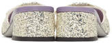 Thumbnail for your product : Victoria Beckham Silver Glitter Harper Slippers