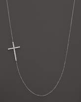 Thumbnail for your product : KC Designs Diamond Side Cross Necklace in 14K White Gold, .19 ct. t.w.