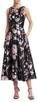 Thumbnail for your product : Theia Sleeveless Embellished Floral Tea-Length Dress