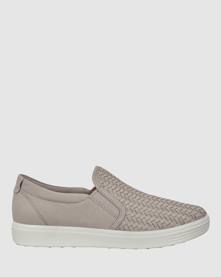 ecco white slip on