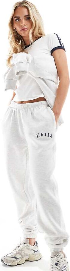 Kaiia Petite cuffed joggers in light grey ShopStyle Trousers