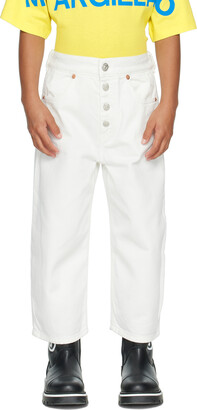 MM6 MAISON MARGIELA Kids Off-White Button Jeans