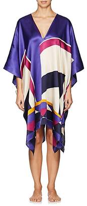 Eres Women's Artwork Pop Art Silk Caftan - 00713-Multicolore Addict