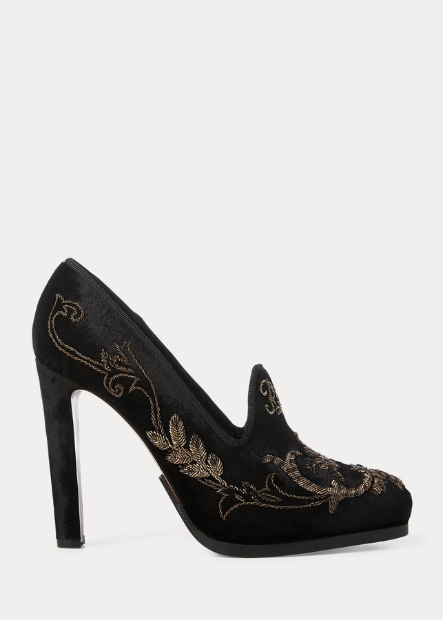 Ralph Lauren Reena Embroidered Pump ShopStyle