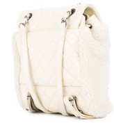 Thumbnail for your product : Chanel Pre Owned 2015-2016 Shearling Quilted Backpack