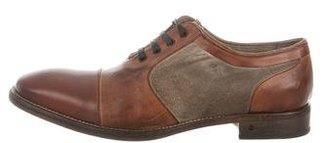 John Varvatos Leather Cap-Toe Derby Shoes