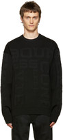 Thumbnail for your product : Juun.J Black Embossed Lettering Sweater