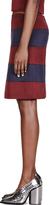 Thumbnail for your product : Marc Jacobs Navy & Burgundy A-Line Skirt