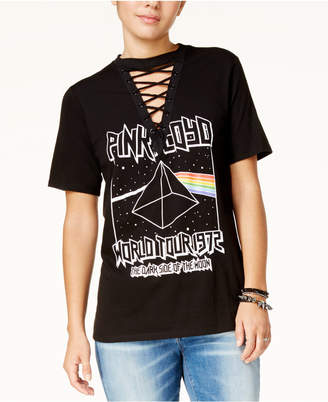 Freeze 24-7 7 7 Juniors' Pink Floyd Lace-Up T-Shirt