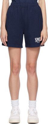 Sporty & Rich Embroidered Cotton-jersey Shorts - Cream - ShopStyle