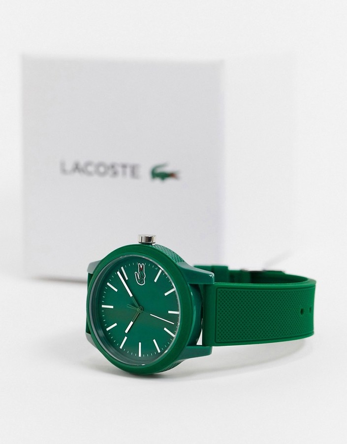 Lacoste 12.12 silicone watch in green - ShopStyle
