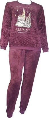 Licensed Primark Harry Potter Hogwarts Pyjama Set Warm Fleece Women's  Nightwear PJ (Small) Burgundy - ShopStyle